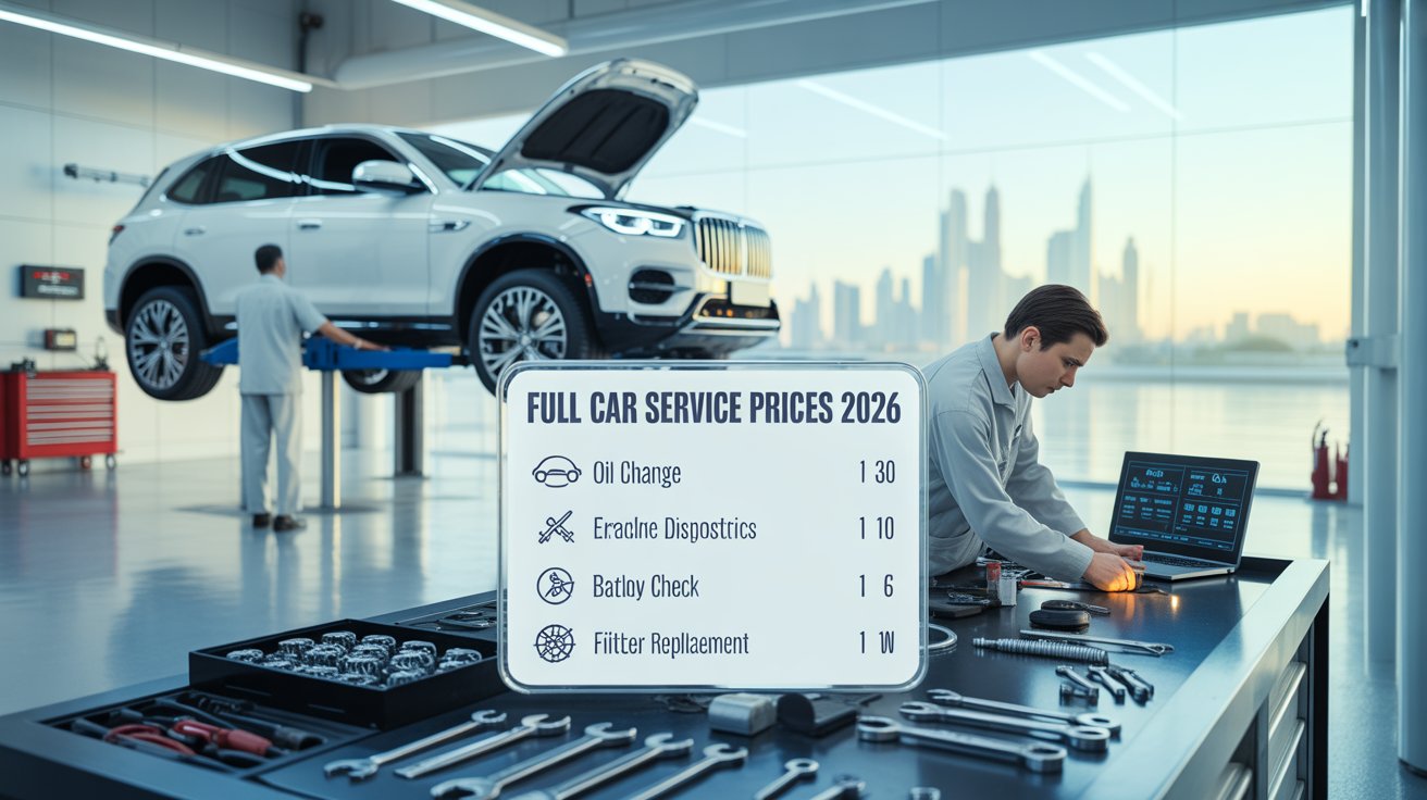 Read more about the article Full Car Service Prices in Musafah Abu Dhabi 2026